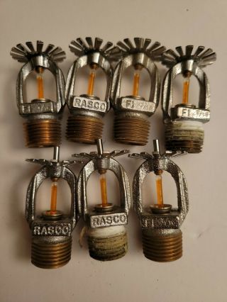 Fire Sprinkler Intermediate Bulb 7/16 Orf Rare Chrome Pendent 6pc Reliable 3