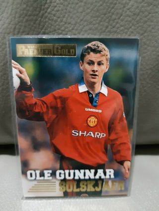 1996 Merlin Premier Gold Ole Gunnar Solskjaer Manchester United - Very Rare Card