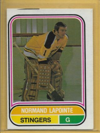Normand Lapointe 1975 - 76 O Pee Chee Wha 85 Rc Cincinnati Stingers Rc Rare