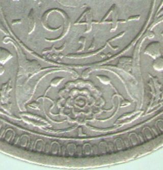 British India - 1944 - George Vi One Rupee (lahore) Silver Coin Ex - Rare Coin