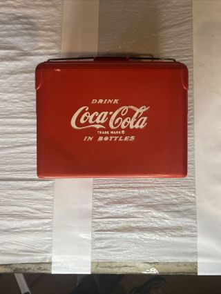 Vintage 1950’s Coca Cola Miniature Cooler.  Very Rare