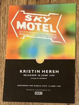 Kristin Hersh (throwing Muses) Sky Motel Lp/echo Rare 4ad Promo Postcard 1999