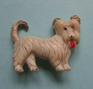 Fab Rare Vintage Retro Cute Westie Terrier Dog Bakelite Plastic Brooch