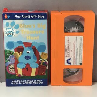 Blue’s Clues Big Treasure Hunt Vhs Video Tape Nick Jr Nickelodeon Rare &