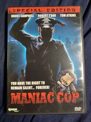Maniac Cop (1988) Rare Dvd Of 1987 Horror Film W/bruce Campell & Robert Z 