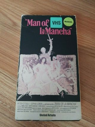 Man Of La Mancha - (vhs,  1981) Rare