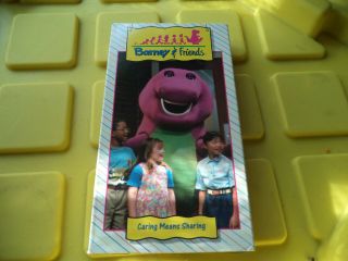 Barney And Friends Caring Means Sharing (vhs,  1992) Rare Htf Video Children 