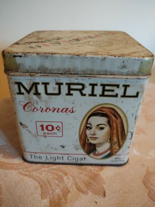 Vintage El Producto Tobacco Cigar Tin Advertising Muriel Coronas Rare 10c Each