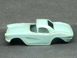 Marx Ho Slot Car Body 1961 Turquoise Corvette Rare Vintage Needs Restoring
