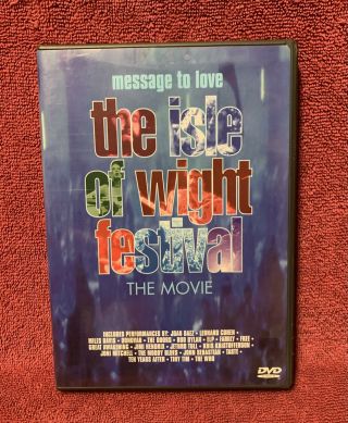 Message To Love The Isle Of Wight Festival The Movie 1970 Live Concert Dvd Rare