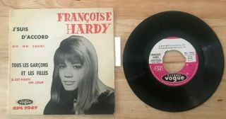 Rare French Ep Francoise Hardy 1st Ep 2nd Sleeve Tous Les Garcons Et Les Filles