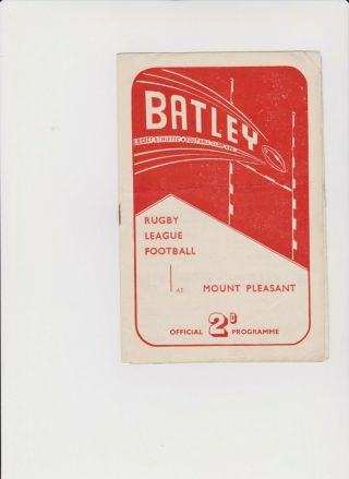 Batley V Keighley 23dec50 Postponed - With Rare Insert For Replay 28apr51