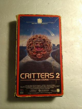 Critters 2 The Main Course Vhs Horror 1988 Line Cinema Cult Rare