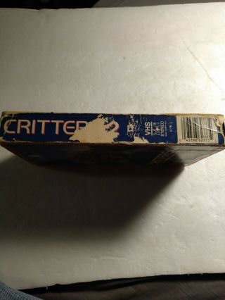Critters 2 The Main Course VHS Horror 1988 line Cinema cult rare 3