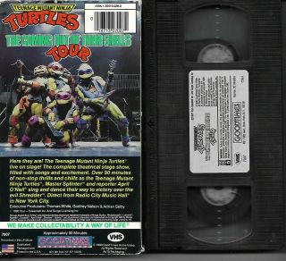TEENAGE MUTANT NINJA TURTLES The Coming Out of Their Shells Tour VHS Rare 2