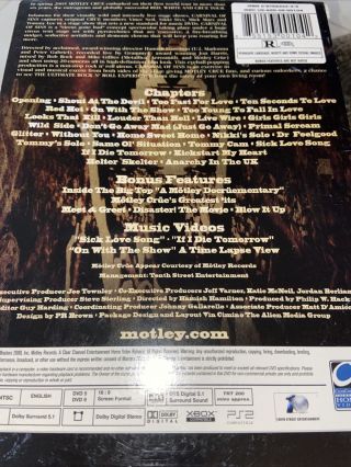 Motley Crue Carnival Of Sins Live DVD 2005 2 - Disc Set Rare w/Slipcover & Poster 2