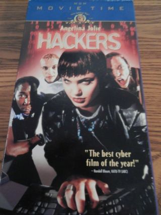 Angelina Jolie Hackers Mgm Movie Time Vhs Rare Oop 1995 The Cyber Plague