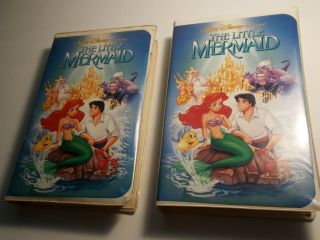 The Little Mermaid Disney Vhs Black Diamond Banned 1989 Rare Cover X2