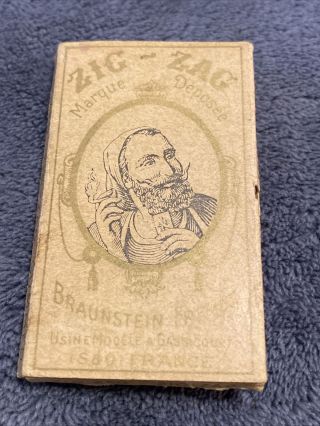 Vintage Zig Zag Marquee Deposee Cigarette Rolling Paper - Rare