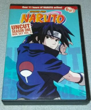 Naruto Uncut Season One Vol.  2 Dvd 6 - Disc Set Rare Opp