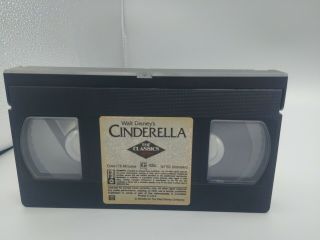 CINDERELLA (Walt Disney Home Video) Black Diamond Classic vhs.  RARE 3