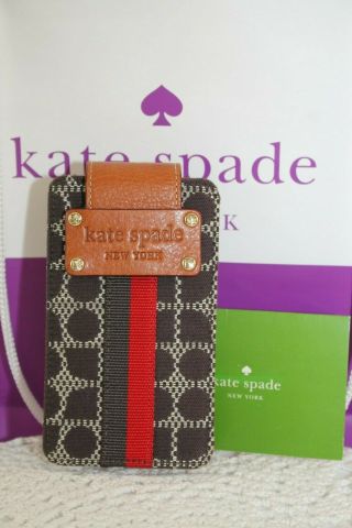 Rare Kate Spade York Classic Noel Iphone Media Case In Chocolate $41