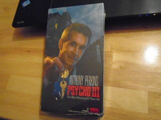 Rare Oop Psycho Iii Vhs Film 1986 Horror Anthony Perkins Jeff Fahey Leigh