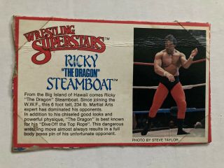 Ricky The Dragon Steamboat Wwf Ljn Wrestling Superstars Bio Card Wwe Rare