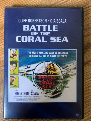 Battle Of The Coral Sea (dvd,  2010) Rare Oop Navy Submarine Ww2 Film 1959