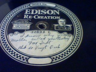 Rare Uninished Edison Diamond Disc With Titles Hand Written On Labels.