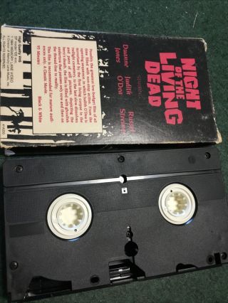 Vintage 1984 Rare Version Night of the Living Dead VHS 1968 George A Romero B&W 2