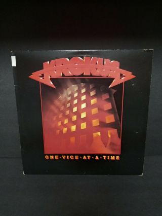 Krokus " One Vice At A Time " Heavy Metal Rock N Roll Rare Print Lp