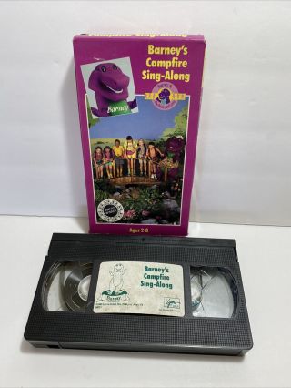 Barney & The Backyard Gang Barney’s Campfire Sing - Along VHS Tape rare 2