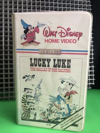 Lucky Luke Ballad Of The Daltons - Vhs•rare•walt Disney White Clamshell•rare•