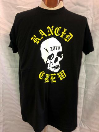Rare Rancid Crew 2016 T - Shirt Medium Black Vintage Punk Hardcore Kbd