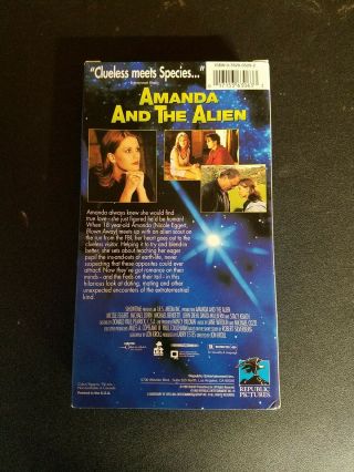 Amanda and the Alien 1995 VHS Rated R RARE Rebublic Pictures 2