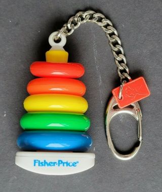 Rare Fisher - Price Rock - A - Stack Vintage/nostalgic Miniature Toy Keychain