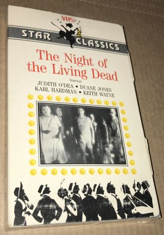 1985 Star Classics The Night Of The Living Dead Vhs Rare Big Box Cover Vintage
