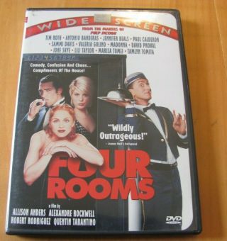 Four Rooms Dvd 1995 Quentin Tarantino Robert Rodriguez Rare Oop With Insert