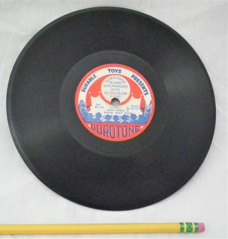 Rare Small Dick Tracy Durotone 7 " Toy Story Phonograph Gramophone 78 Rpm Record