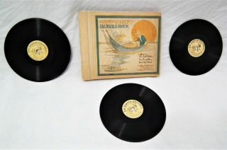 Unusual Rare Small Columbia Bubble Book Phonograph Gramophone 78 Rpm Record
