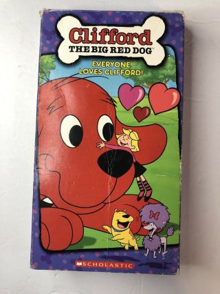 Clifford The Big Red Dog Everyone Loves Clifford Scholastic Pbs Kids Vhs Rare
