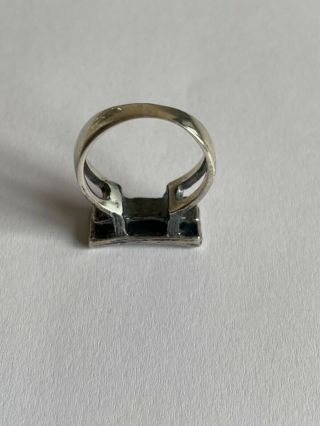 Silver Israel ring with prayer vintage rare 3