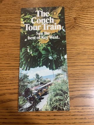 Vintage The Conch Train Tour Key West Florida Travel Ad Brochure Guide Rare 80’s