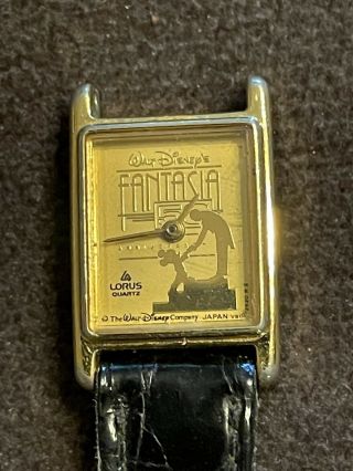 Vintage Disney Lorus Mickey Mouse Quartz Watch Fantasia - 50th Anniversary Rare