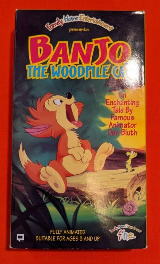 Banjo The Woodpile Cat (vhs,  1993) Don Bluth Classic Cartoon Animation 1979 Rare