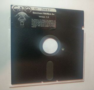 Gato 1983 V1.  2 For Apple Ii By Spectrum Holobyte On 5.  25 " - Rare Version 1.  2