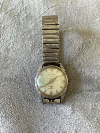 Rare Vintage Mens Le Mey 17 Jewels Incabloc Swiss Watch Parts/repair 98