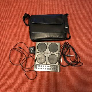 For Tinkering: Rare Grey Synsonics Electronic Drums By Mattel W/cables And Bag
