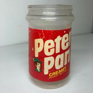Rare 1970s - 80s Peter Pan Peanut Butter Jar Old Food Package